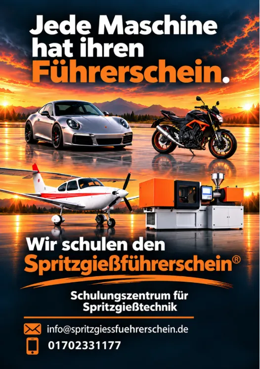 Jede Maschine hat ihren Führerschein. Wir schulen den Spritzgießführerschein®.