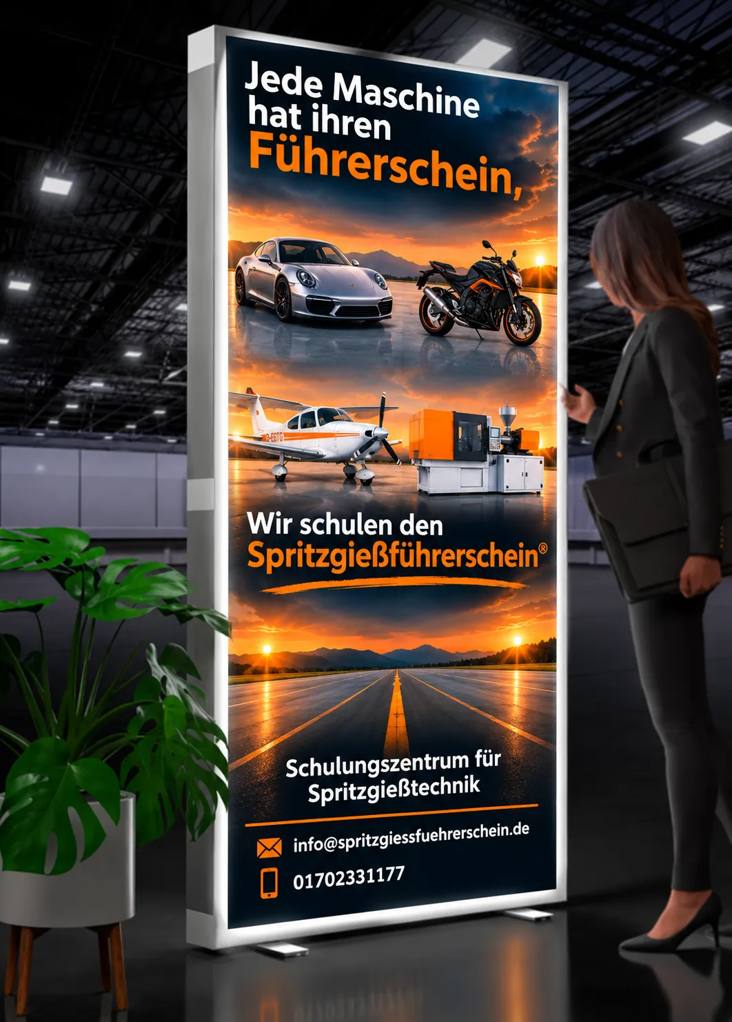 Messewand: Jede Maschine hat ihren Führerschein – wir schulen den Spritzgießführerschein®